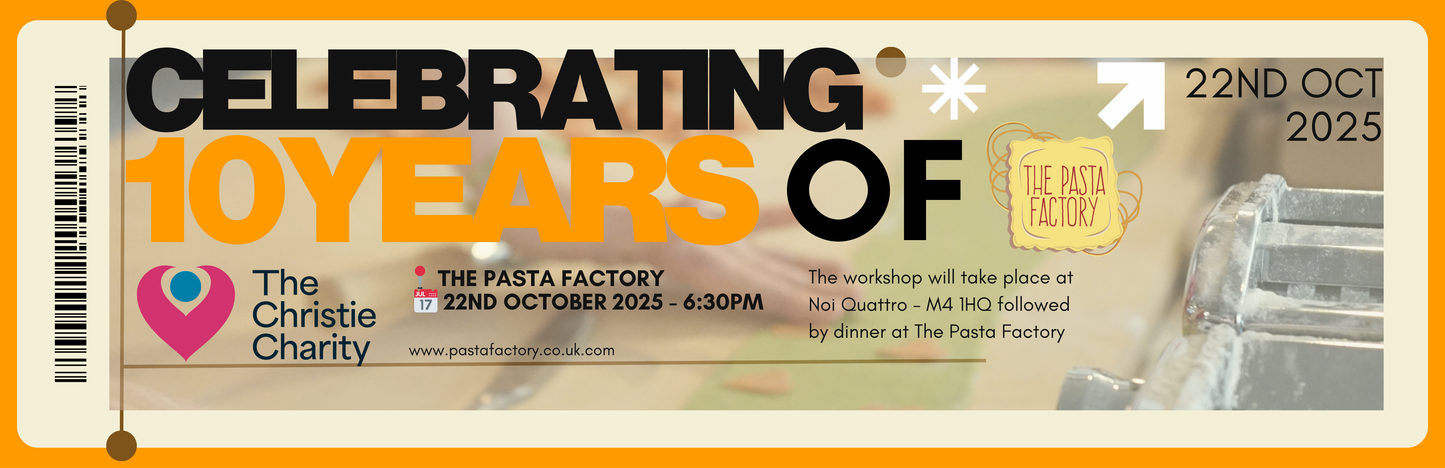 Charity Raffle @ The Pasta Factory for The Christie NHS Foundation Trust